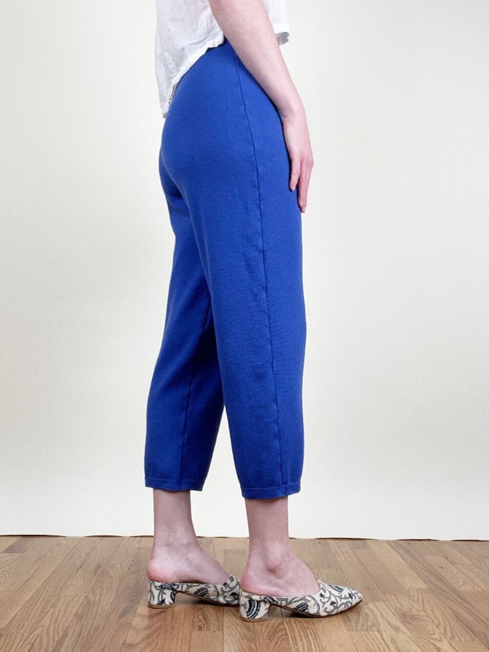 Vintage Cashmere Silk Wool Knit Trouser Pants Made In Italy Colorful 1980s 1990s - Picture 3 of 10